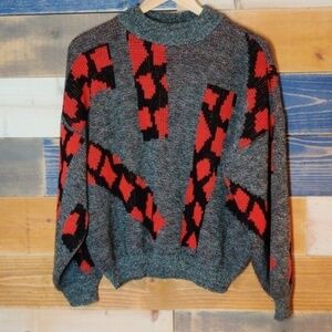 Vintage Geometric Sweater S-M